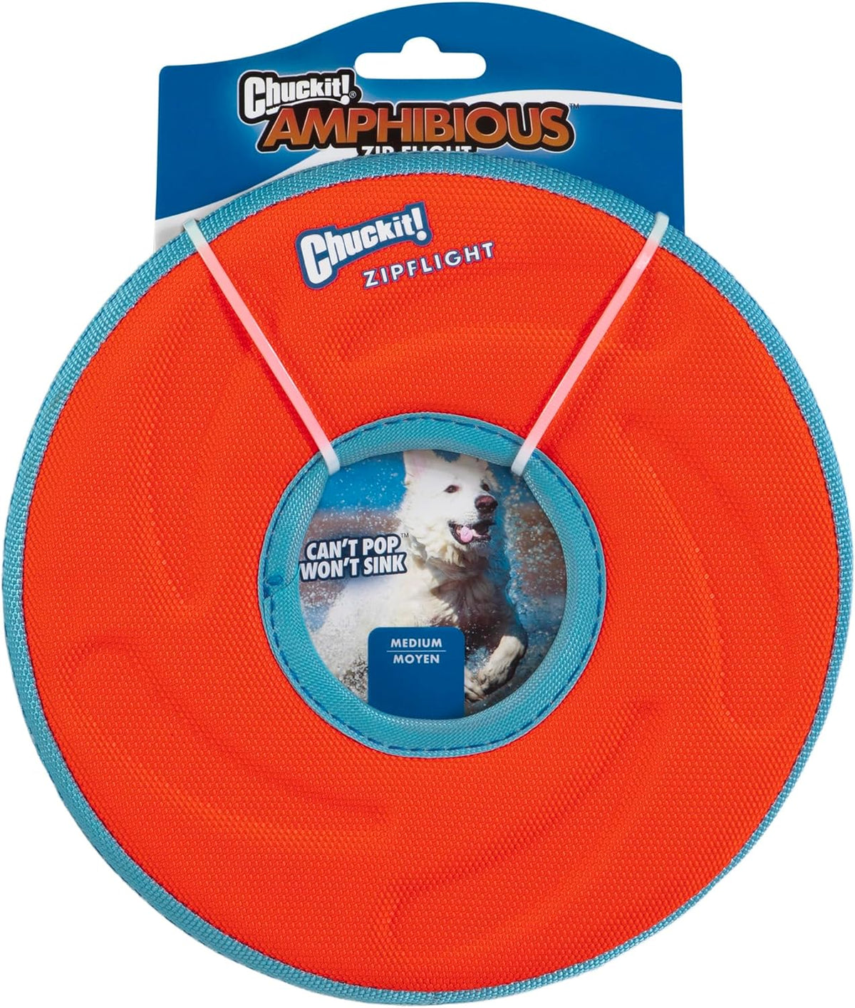 Chuckit! Amphibious ZipFlight Floating and Flying Disc Dog Toy - Medium (Pack of 1) / Amphibious ZipFlight - image 4