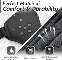 Eagloo Dog Harness for Large Dogs, No Pull Service Vest with Reflective Strips and Control Handle, Adjustable and Comfortable for Walking, No Choke Pet Harness with 2 Metal Rings, Black, XL