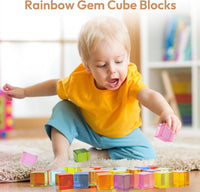 Woodtoe 24 PCS Rainbow Blocks Set - 36 PCS Rainbow Blocks Set - image 2