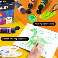 JOYIN Washable Tempera Paint Set for Kids 42PCS - 2 Fl Oz (Pack of 42) - image 3