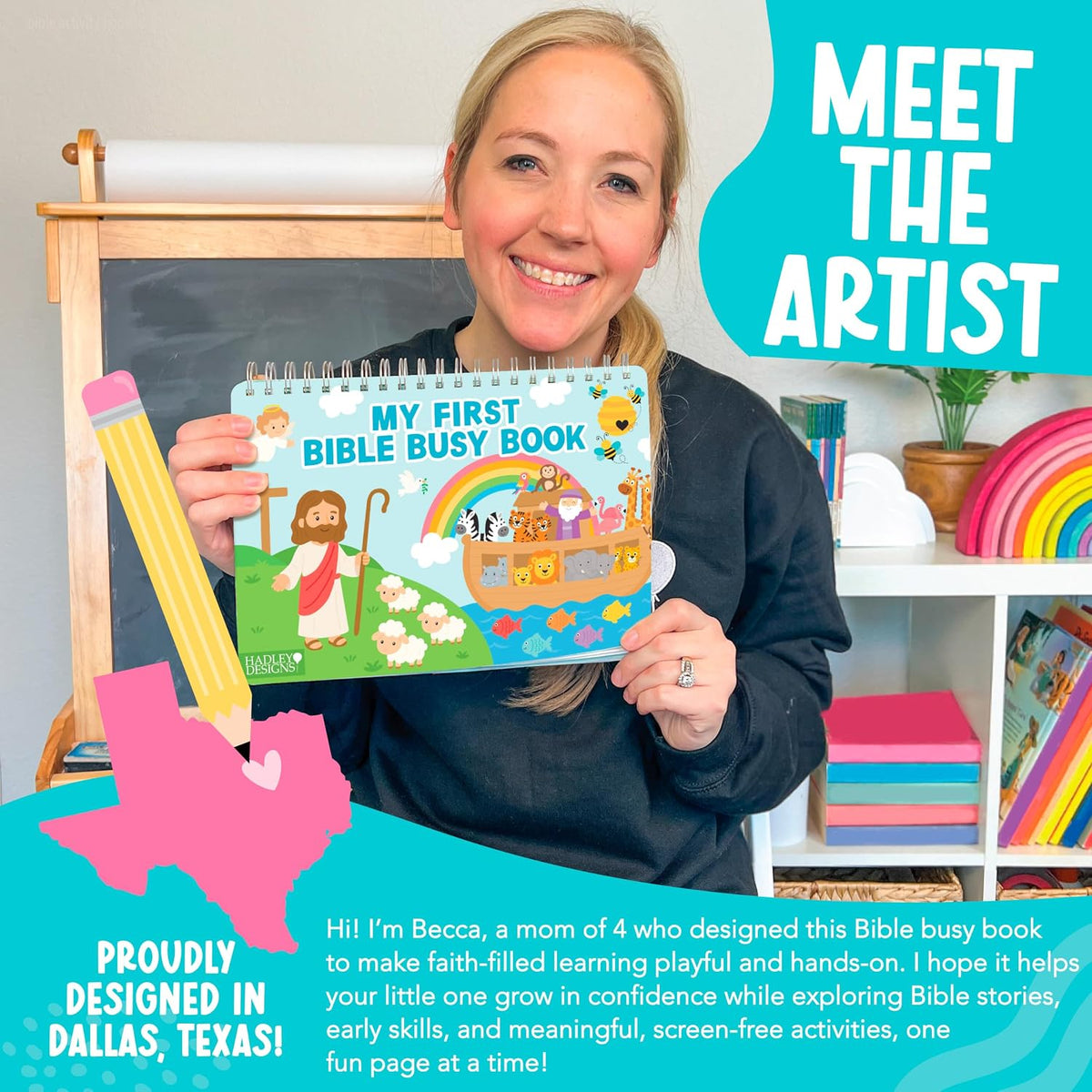 My First Busy Book Screen Free Activities for Toddlers 3-5 Activity - Colorful Bible Busy Book - image 2