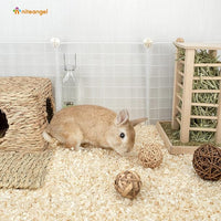 Niteangel Aspen Shaving Hamster Beddings for Syrian Dwarf Hamster Gerbil Mice Degu Rat Rabbit Bunny Guinea Pig Chinchilla Hedgehog or Other Small Pets (65L - 8 mm)