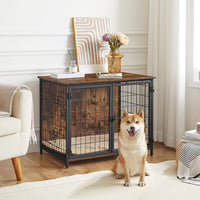 MAHANCRIS Dog Crate Furniture with Cushion - 31.5"L x 21.7"W x 25.6"H / Rustic Brown - image 2