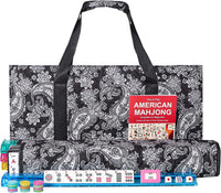 American Mahjong Game Set, 166 Quality White Tiles - Black