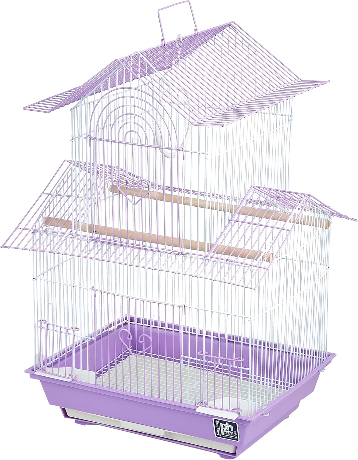 Prevue Hendryx SP1720-4 Shanghai Parakeet Cage, Green and White – Essentials for Birds - Pink
