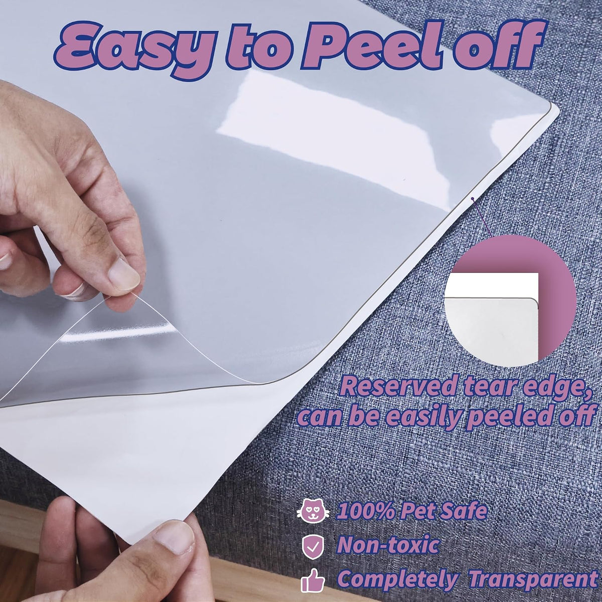 Polamg Cat Scratch Furniture Protector - 12P NO pins - image 4