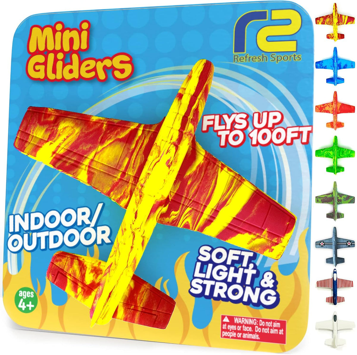 Foam Airplanes - Stocking Stuffers for Kids All Ages 4 5 6 7 8 9 10 Year Old - Best Toy Gift - Boy - Orange