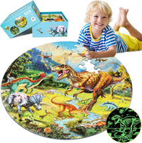 DIGOBAY glow in the dark solar system floor puzzle with planets, astronauts and space probe - view 3