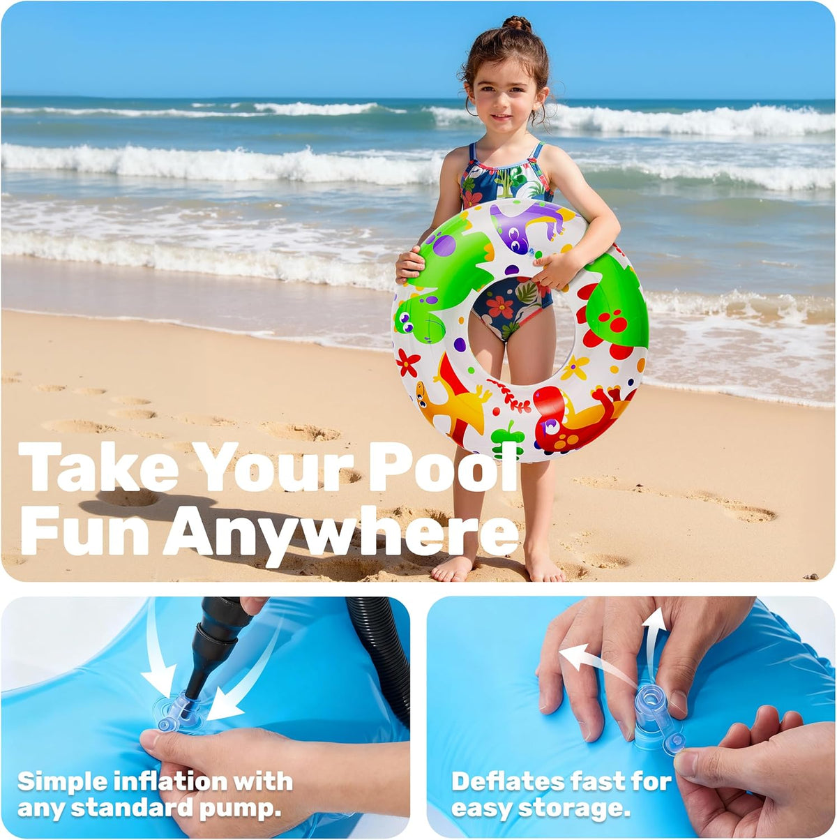 JOYIN Donut Pool Float 32” - Animal - image 2