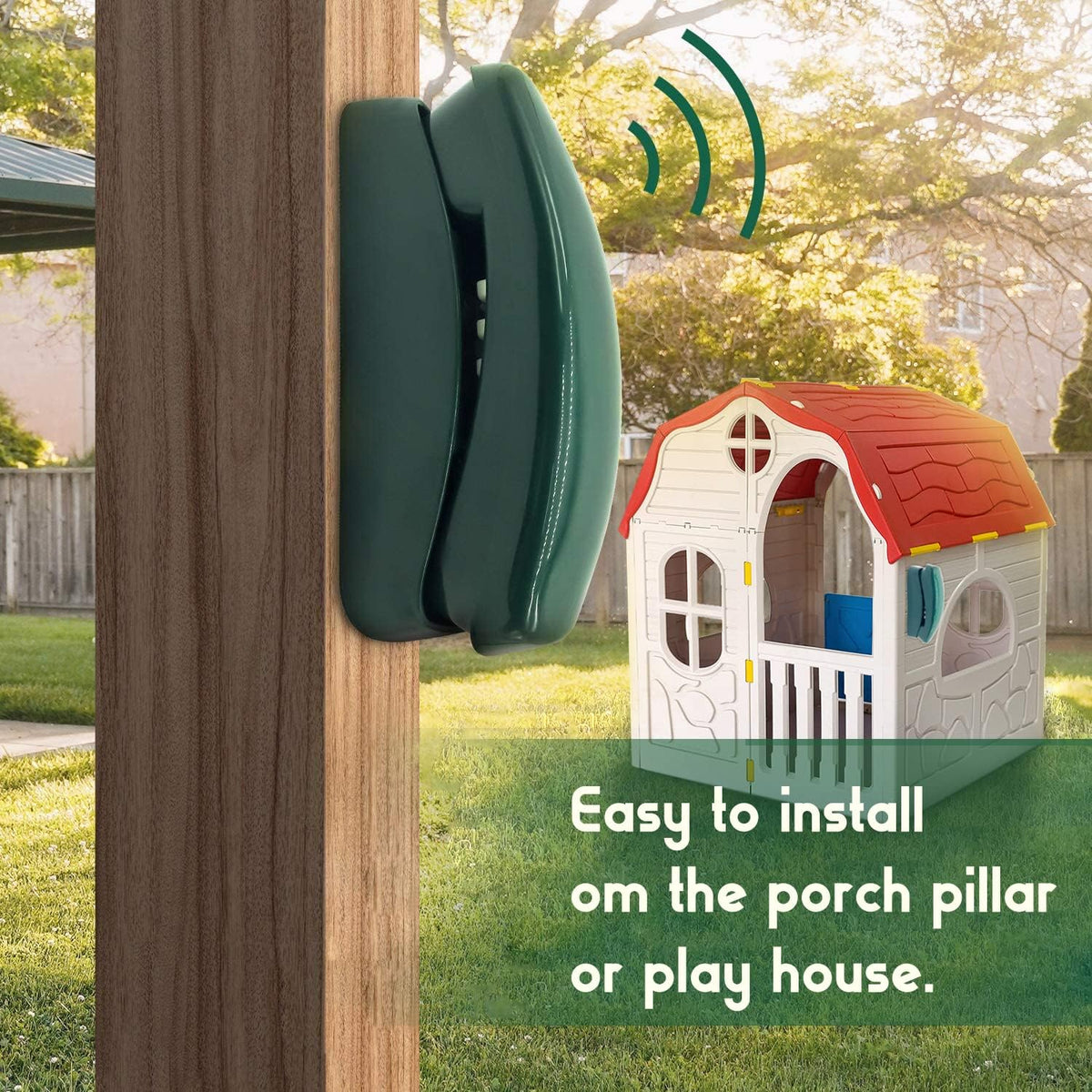 HAPPYPIE Toy Phone for Kids Swing Set Phone Pretend Phones - Green - image 2