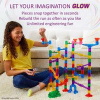 Marble Genius 300 pcs Glow Marble Race Track & STEM Toy for Kids Ages - Starter Set - 115 pcs - image 4