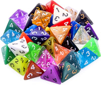 AUSTOR 35 Pieces 20 Sided Dice Polyhedral Dice Set Mixed Color Game - 4 Sides
