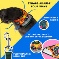 Travel Cat Harness and Leash Set - Medium / Hawaiian - image 3