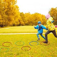 Libima Obstacle Course Ring Set Exercise Hoop Large Hoop Plastic Toys Playground Toys for Gymnastics Practice Party Games Educational Activities Holiday Decor, 5 Colors(12 Pcs,15.8 Inch)