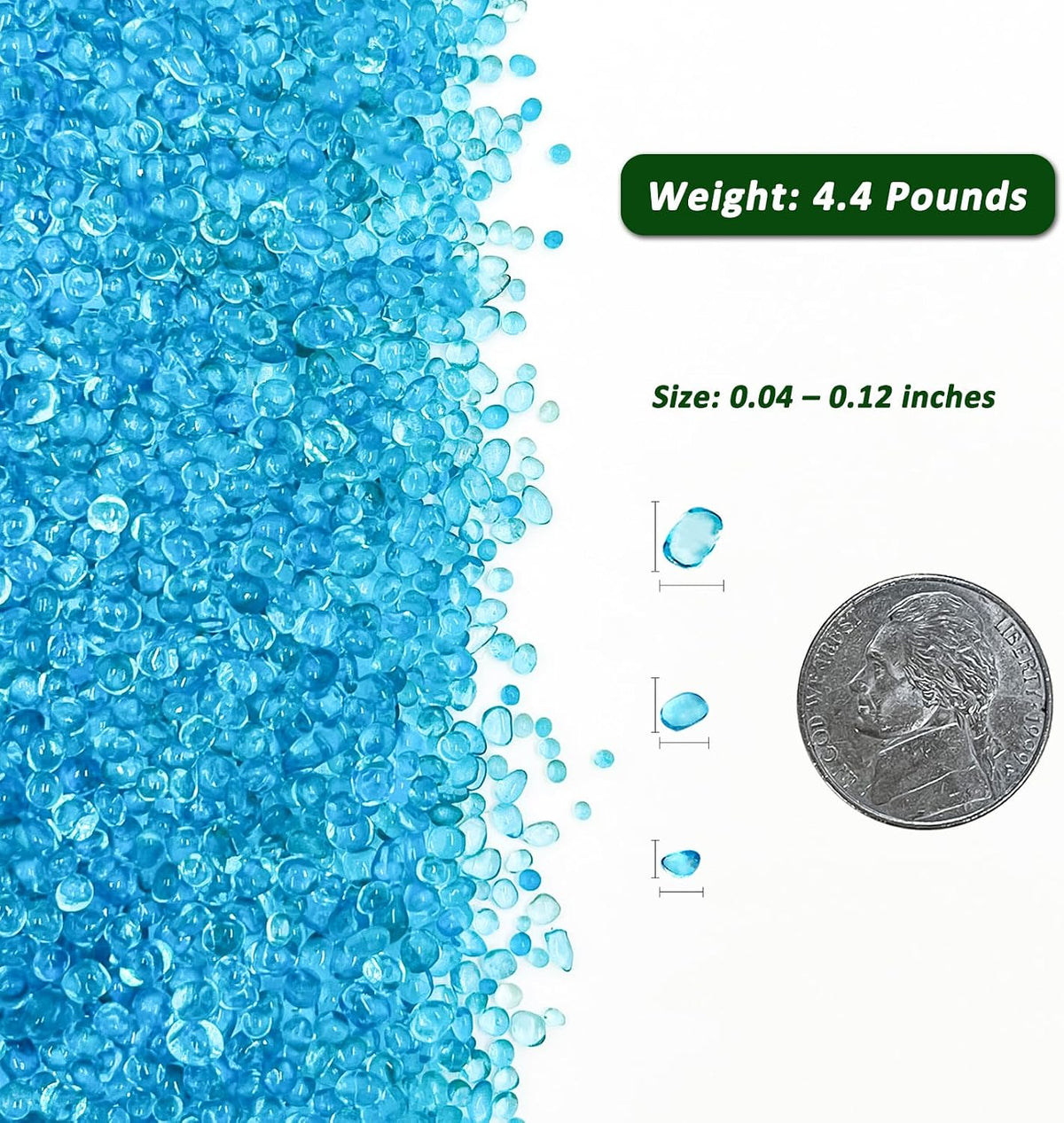 BXI 2.2 Lbs Small Aquarium Substrate Gravel Sand - Blue Glass Sand / 4.4 lbs, 0.04''-0.12''(Mini) - image 2