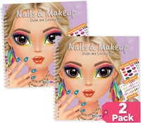 BSCOOL Nail Art Book for kids Stickers and Design Guides. - 2 PCS - Nails and Make Up