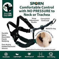 Sporn No Pull Dog Harness for Medium-Sized Dog - Red Mesh, Durable Nylon, Breathable, Adjustable, Lightly Padded, Soft & Easy, Heavy Duty Body Halter Harness for Medium Size Breeds