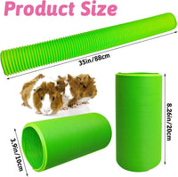 Collapsible Pet Tunnel 2 PCS Hamster Fun Tunnels – Essentials for Small Pets - Green - image 2