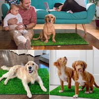 Pee Pads for Dogs with Fake Grass, 32" x 24" Indoor Artificial Grass for Dogs Potty, Lawn Pee Pads for Doggie Washable, Reusable and Lawn for Replacement, Puppy Training Litter Box for Outdoor Patio