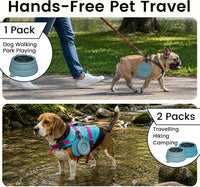 OHMO Spill Proof Collapsible Dog Bowl - 34oz / Light Blue - image 4