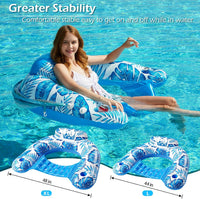 Jasonwell Pool Float with Canopy - blue / X-Large - image 2