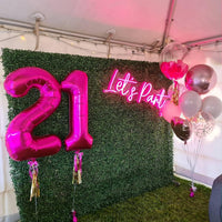 Navy Blue 1 Balloon, Number Balloon 40 Inch - Hot Pink / Number 21 - image 3