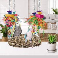 KATUMO Bird Toys, Grass Swing Hammock Climbing Toy for Parrot Parakeet – Essentials for Birds - 6.4 x 6.4 x 0.78 inch (Pack of 2) - image 3
