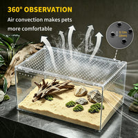 【No Assembly】 Reptile Tank Enclosure with Magnetic Button.16" * 10" * - 8" * 6" * 4" - image 4