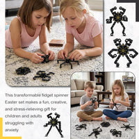 Jerify 40 pack transformable chain robot fidget spinner toys in five bright colors - view 28