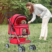 FDW, 3-Wheel Foldable Pet Stroller, Black - image 2