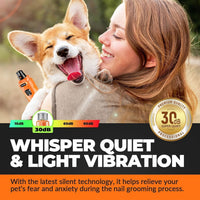 Whisper Quiet Dog Nail Grinder Safe & Stress-Free for Sensitive Dogs - Orange - image 2
