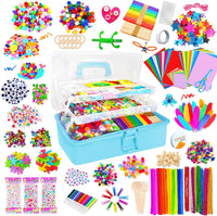 Itopstar 3000 Kids Arts and Crafts Supplies for Kids Crafting Supply - Blue 3000pcs