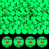 Seenelling 24 glow in the dark bouncy balls printed with Bible verses - view 6