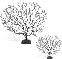 Piutouyar 2 Pcs Sea Fan Coral Decorations - Black