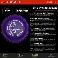 Hyperflite K-10 Hyperflex flexible dog flying disc, medium-large - view 3