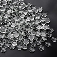 2LB Clear Flat Glass Marbles for Vases, Gemstone Beads Vase Filler Decorative Glass Pebbles for Fish Tank, DIY Crafts, Aquarium Decor Rocks
