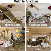 25.6 × 3.9 in Wood Hamster Bridge Rat Climb Toys for Gerbil Mouse - 1PCS-25.6×3.9 in - image 4