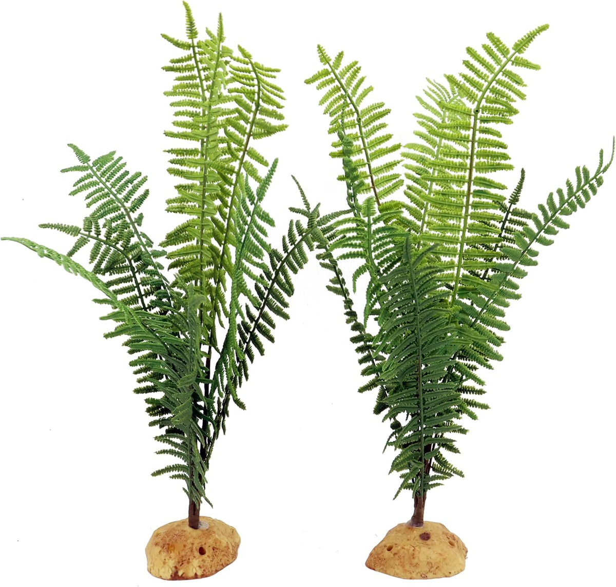 JIHAQUA Fake Fern Plants, Plastic Reptile Terrarium Decor – Essentials for Reptiles And Amphibians - Fern