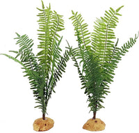 JIHAQUA Fake Fern Plants, Reptile Plastic Terrarium Decor, Reptiles Amphibians Tank Accessories for Crested Gecko Leopard Lizard Chameleon