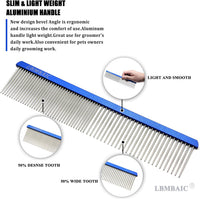 Metal Dog Grooming Combs Shedding Tangles, Knots, Mats. - Medium / royalblue - image 3