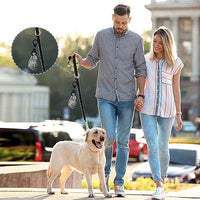 PuppyDoggy Dog Poop Bag Holder for Leash Waste Bag Carrier Dog Poop Bag Dispenser for Walking Running Bicycle Accessory 4 Pieces (Black + Blue)
