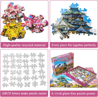 1000 Piece Jigsaw Puzzle, French Riviera Flower Market - Osaka Castle - image 4