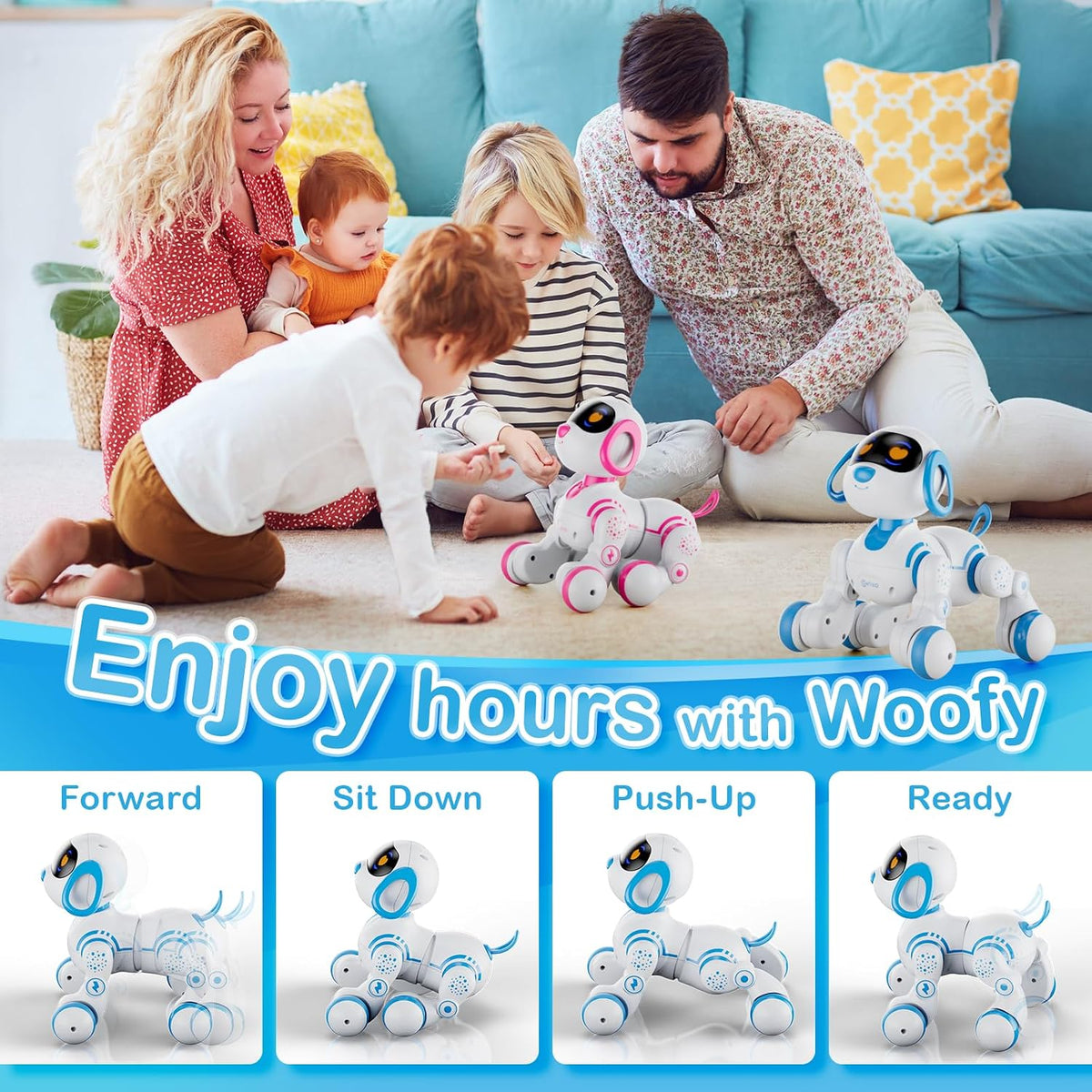 Contixo R3 Robot Dog Toy for Children - Blue - image 4