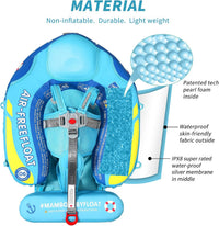 Mambobaby Float with Canopy Size Improved Non Inflatable Infant Baby - Boat Blue - image 2