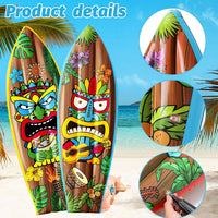 JellyArch inflatable surfboard decorations with tropical flower print, set of 4 - view 36