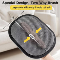 Pet Hair Removal Glove - Electrostatic Pet Hair Remover, Cat & Dog Hair Remover Tool for Couch, Furniture, Carpet, Car Seat, Curtain, Reusable Double Sided Cat Grooming Gloves (1PC)