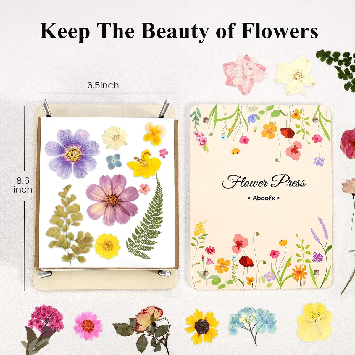 Aboofx Wooden Flower Pressing Kit - 8.6" x 6.5" 8 Layers - image 2