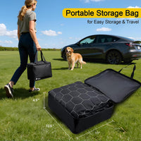 Waterproof Tesla Model Y Dog Seat Cover – 600D Oxford Rear Seat Hammock with Mesh Window