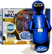 Inflatable Dudes kids punching bag bop bag, 47 inch, with sand-filled base in a ninja design - view 6