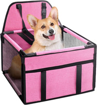 GENORTH Dog Car Seats for Small and Medium Dogs - Cationic Pink / Up to 11 lb